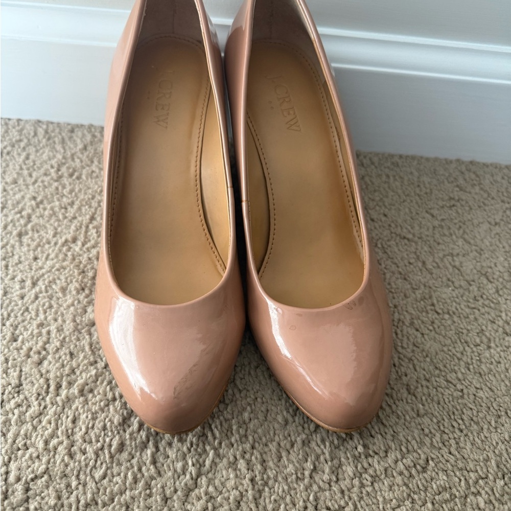 J. Crew Women's Tan Patent Leather Pumps